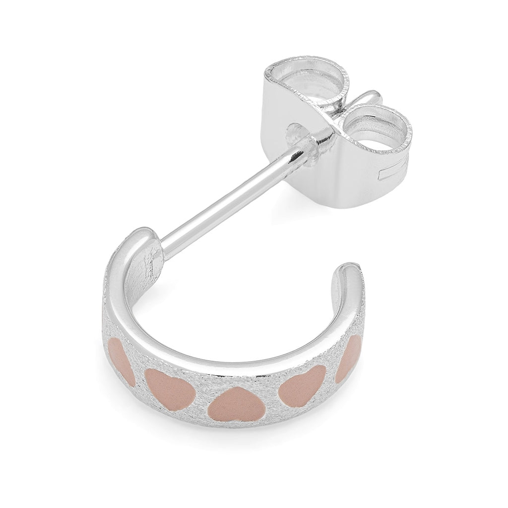 LULU Copenhagen Love Repeat hoops paar - Versilbert Hoops Dusty Peach