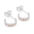 Love Repeat hoops paar - Versilbert - Dusty Peach