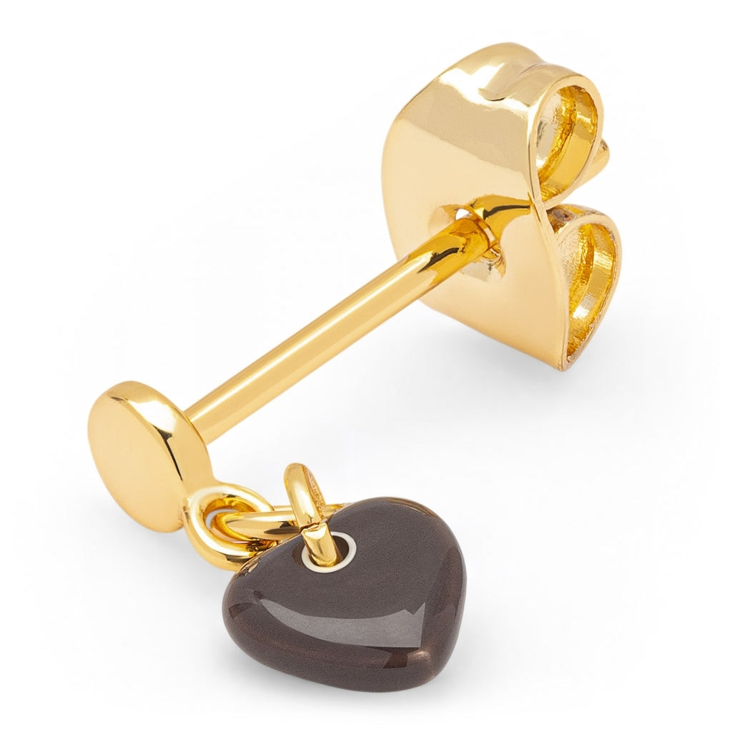 LULU Copenhagen Love U Dangling Ohrring 1 stück Ear stud, 1 pcs Cocoa Powder