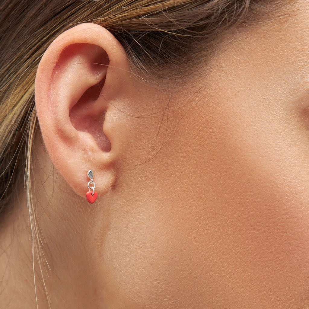 LULU Copenhagen Love U Dangling Ohrring 1 stück Ear stud, 1 pcs Lippenstift Rot