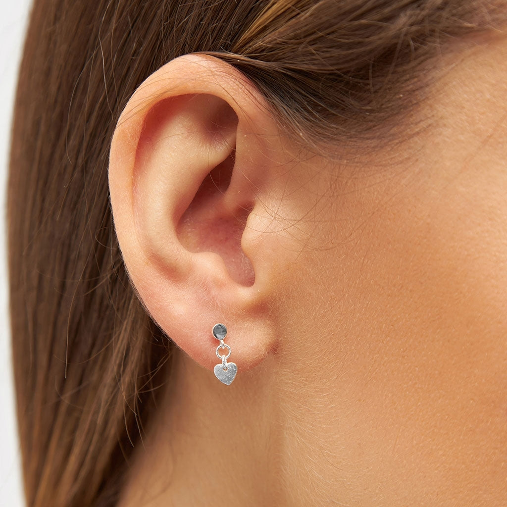 LULU Copenhagen Love U Dangling Ohrring 1 stück Ear stud, 1 pcs Silver Plated