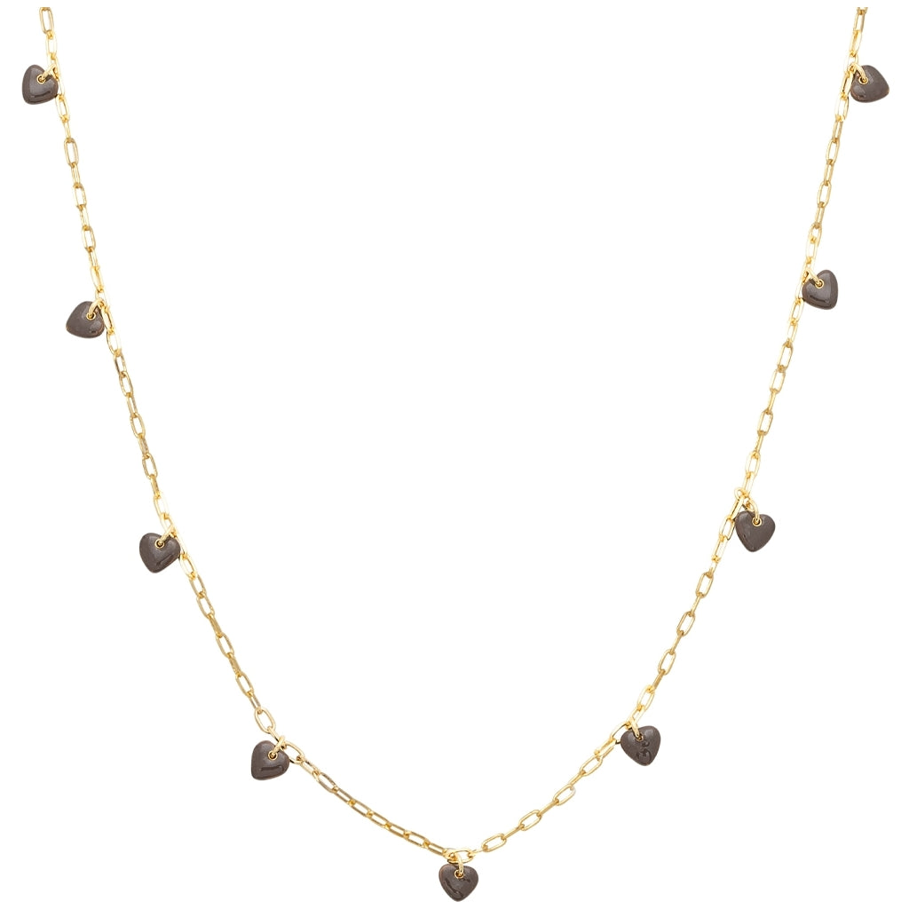 LULU Copenhagen Love U Halskette vergoldet Necklaces Cocoa Powder