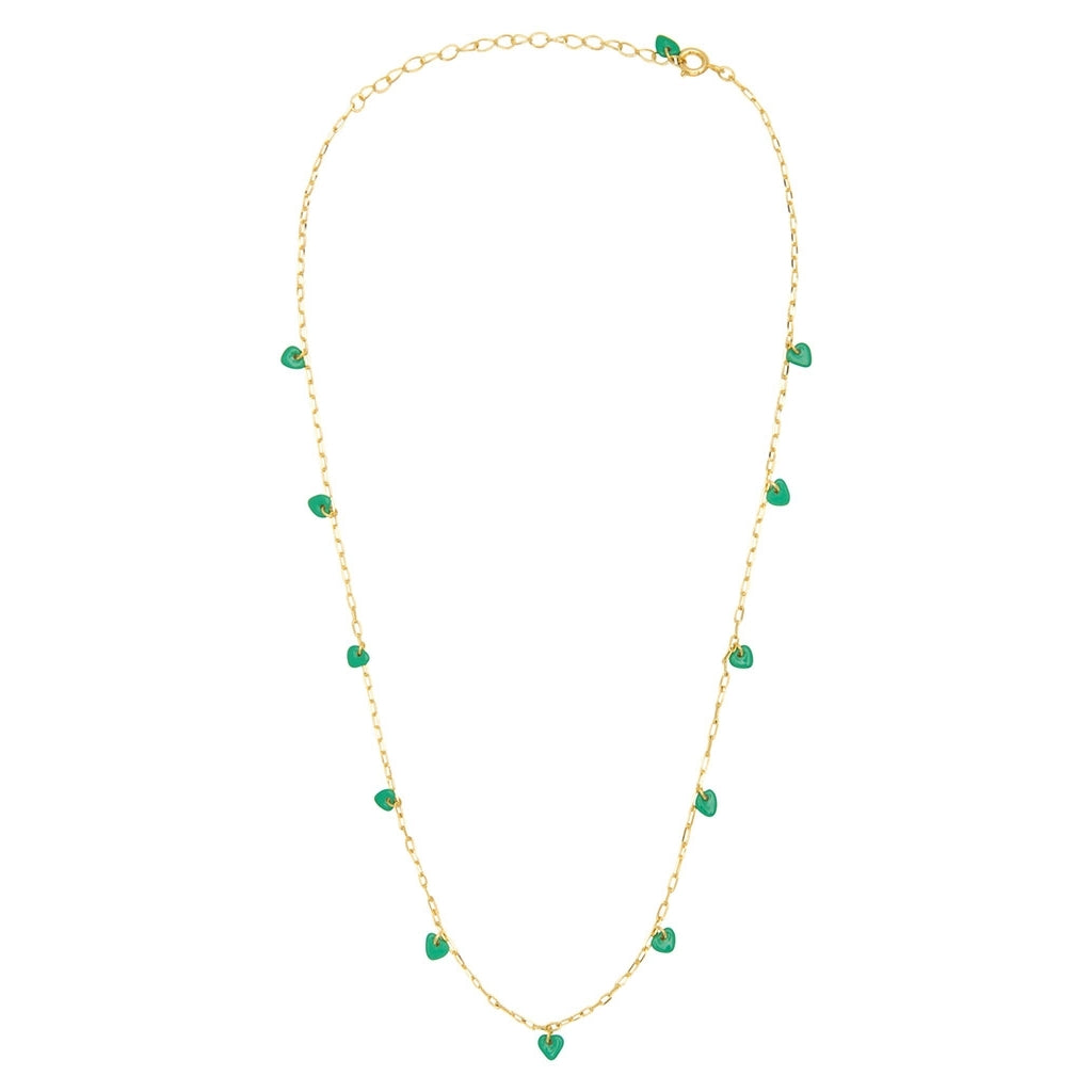 LULU Copenhagen Love U Halskette vergoldet Necklaces Hellgrün