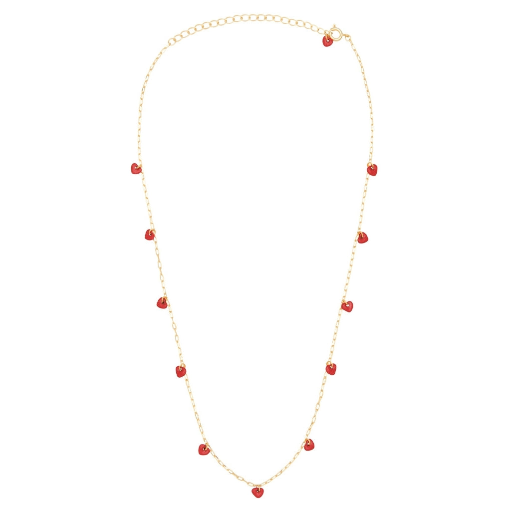 LULU Copenhagen Love U Halskette vergoldet Necklaces Passion Red