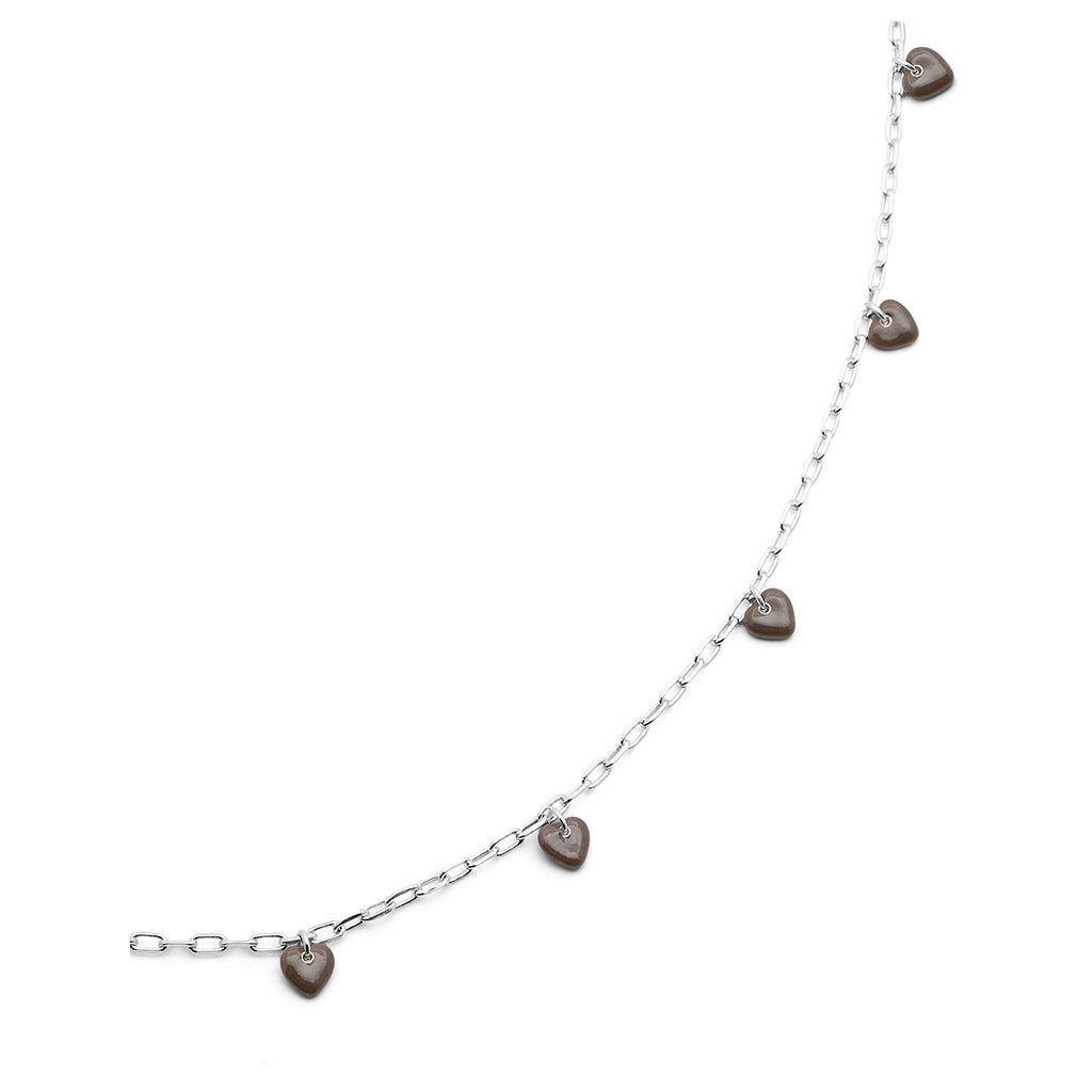 LULU Copenhagen Love U Halskette versilbert Necklaces Cocoa Powder