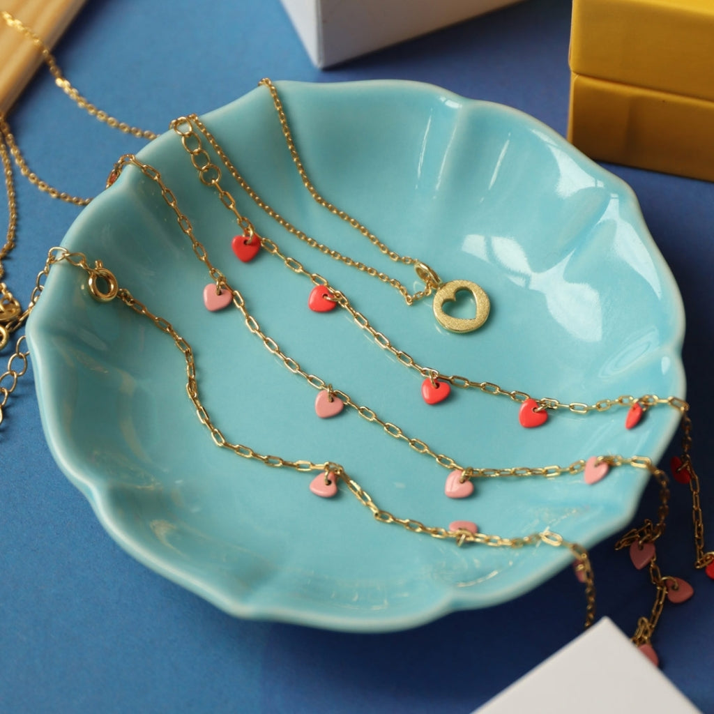 LULU Copenhagen Love U Halskette vergoldet Necklaces Burnt Coral