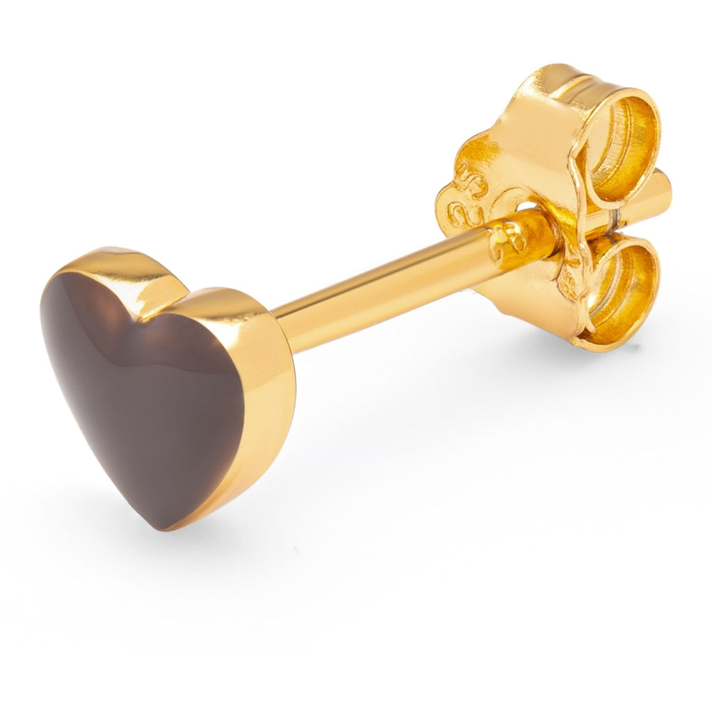 LULU Copenhagen Love U Ohrring 1 stück Ear stud, 1 pcs Cocoa Powder