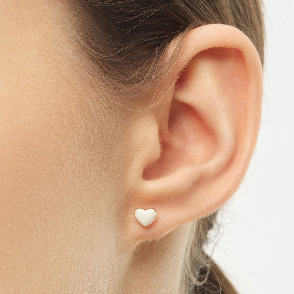 LULU Copenhagen Love U Ohrring 1 stück Ear stud, 1 pcs Coconut Milk