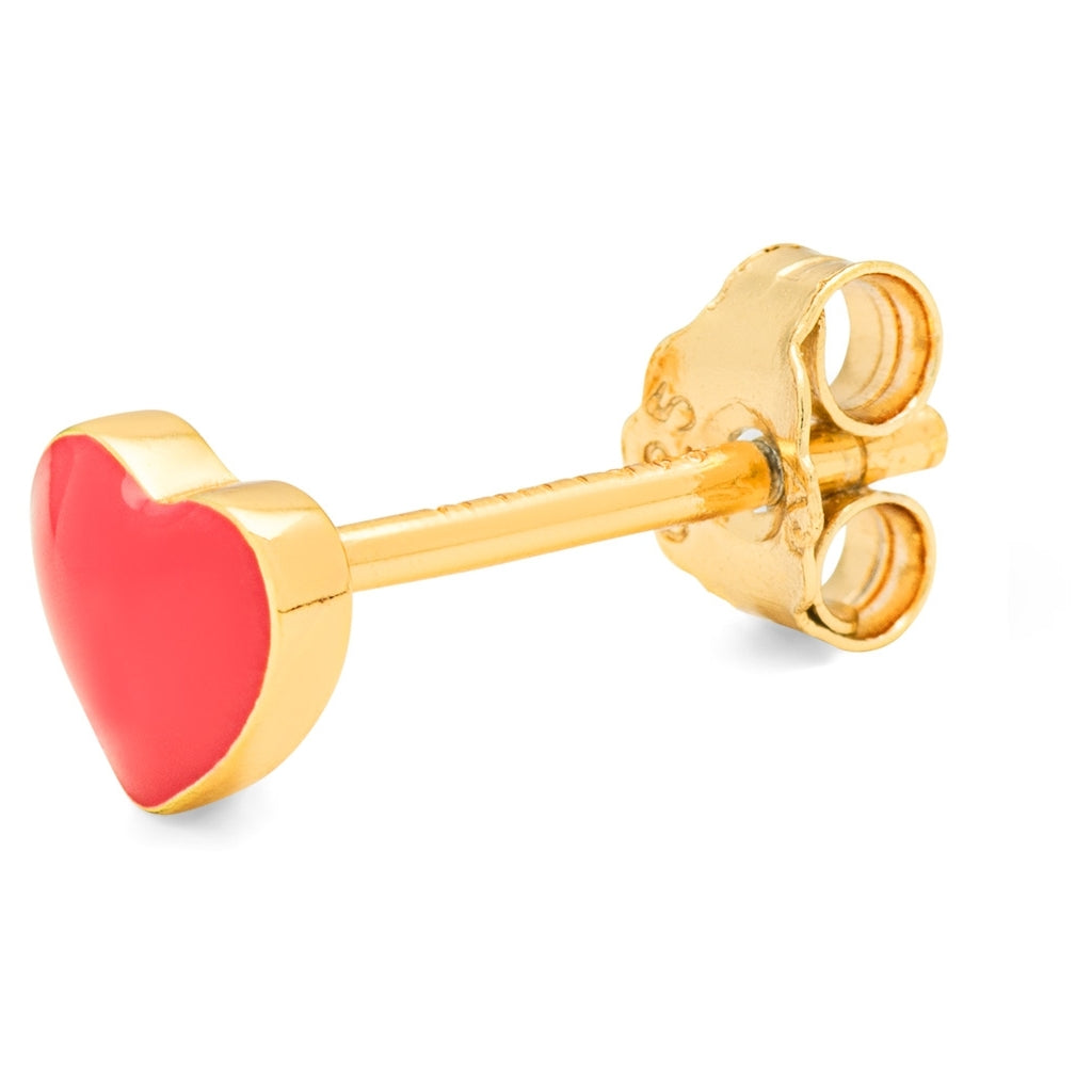 LULU Copenhagen Love U Ohrring 1 stück Ear stud, 1 pcs Hot Coral