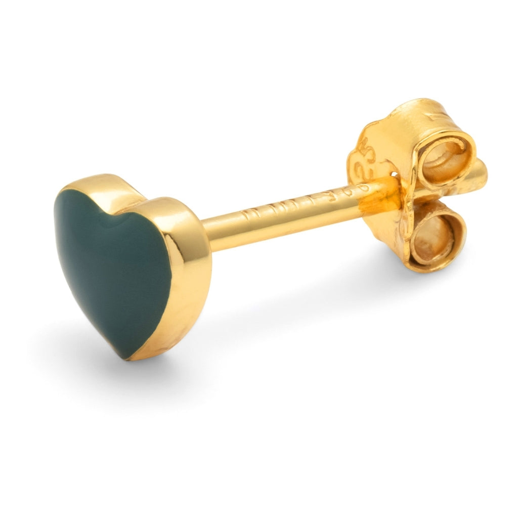 LULU Copenhagen Love U Ohrring 1 stück Ear stud, 1 pcs North Sea Green