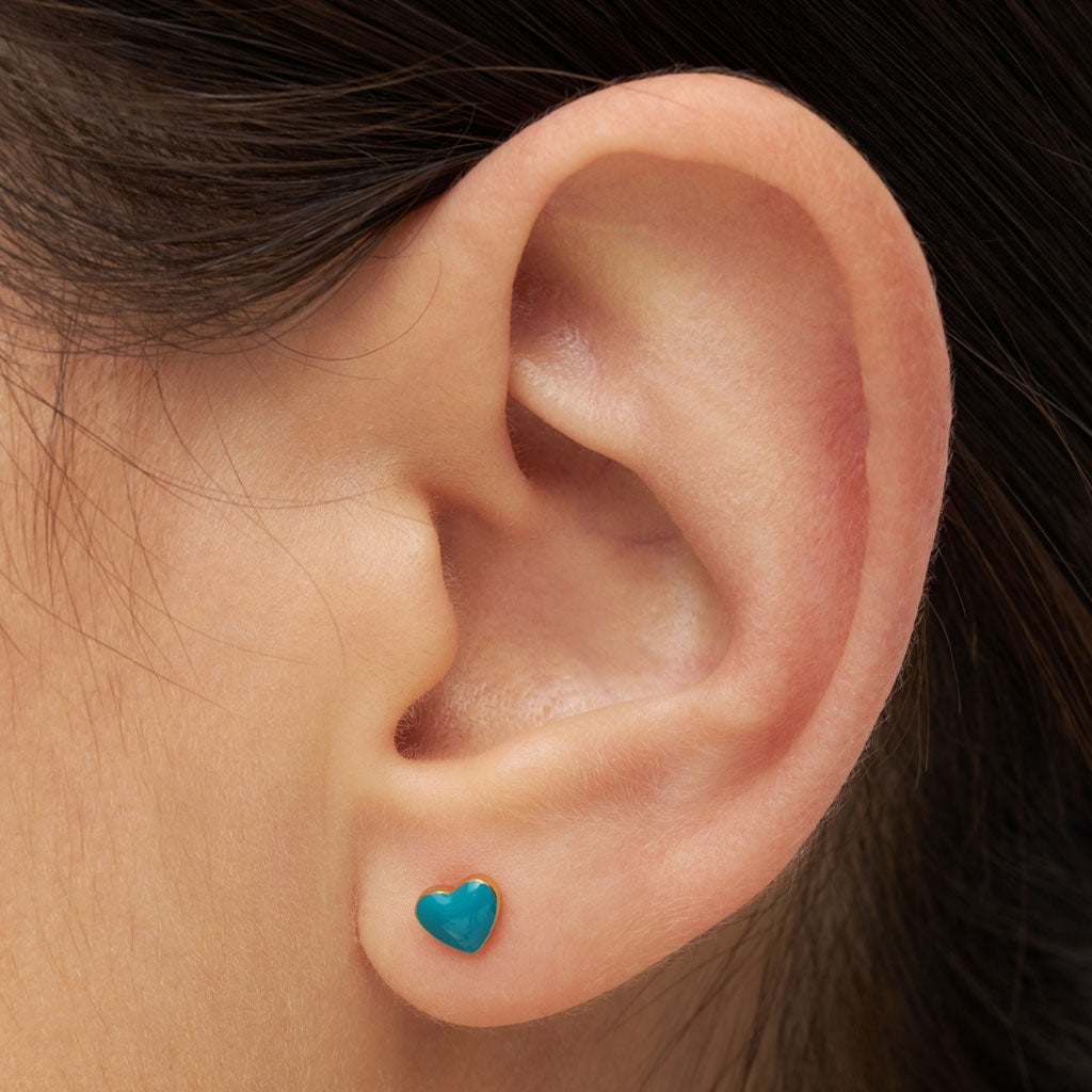 LULU Copenhagen Love U Ohrring 1 stück Ear stud, 1 pcs Retro Blue