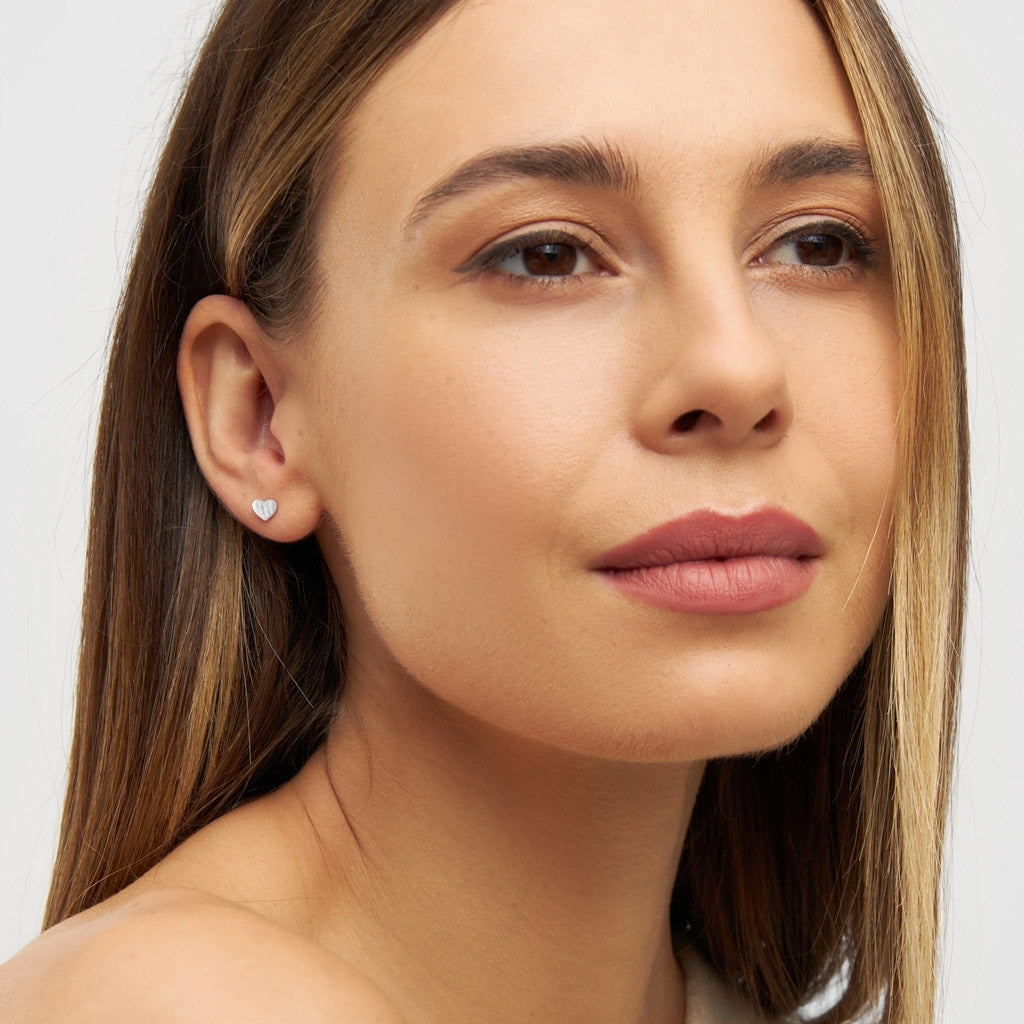 LULU Copenhagen Love U Ohrring 1 stück Ear stud, 1 pcs Silber