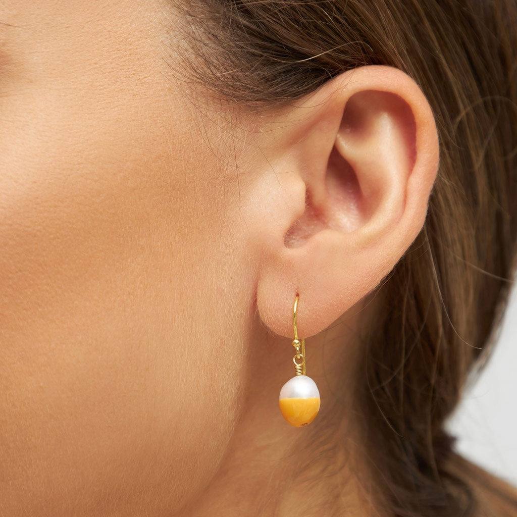 LULU Copenhagen LULU Baroque Ohrring 1 stück Ear stud, 1 pcs Marigold