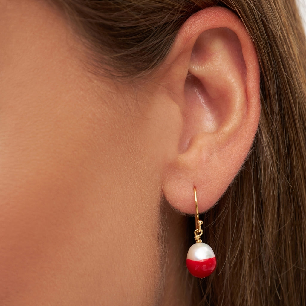 LULU Copenhagen LULU Baroque Ohrring 1 stück Ear stud, 1 pcs Passion Red