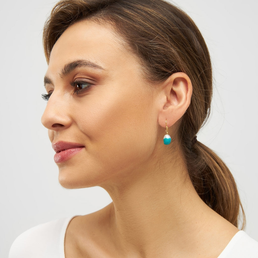 LULU Copenhagen LULU Baroque Ohrring 1 stück Ear stud, 1 pcs Petrol