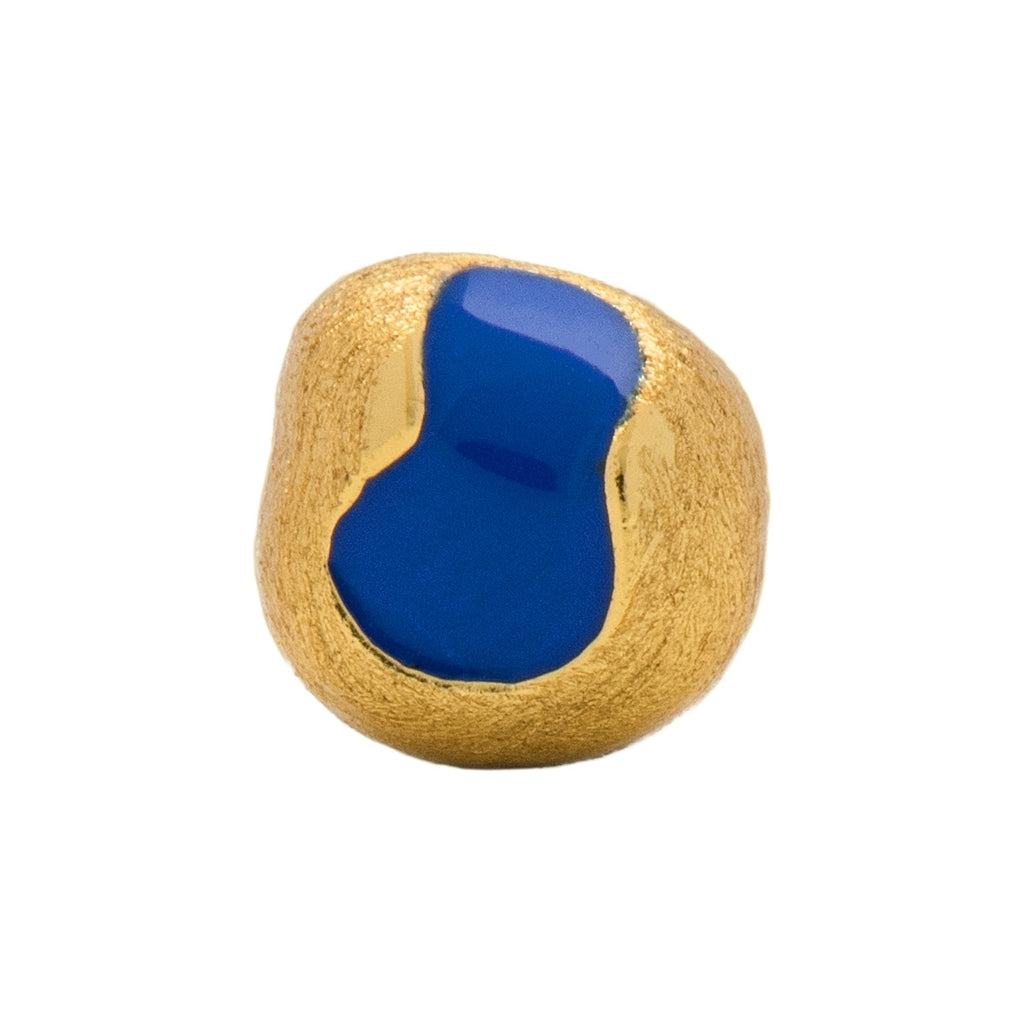 LULU Copenhagen Magic Stone Ohrring 1 stück vergoldet Ear stud, 1 pcs Dazzling Blue