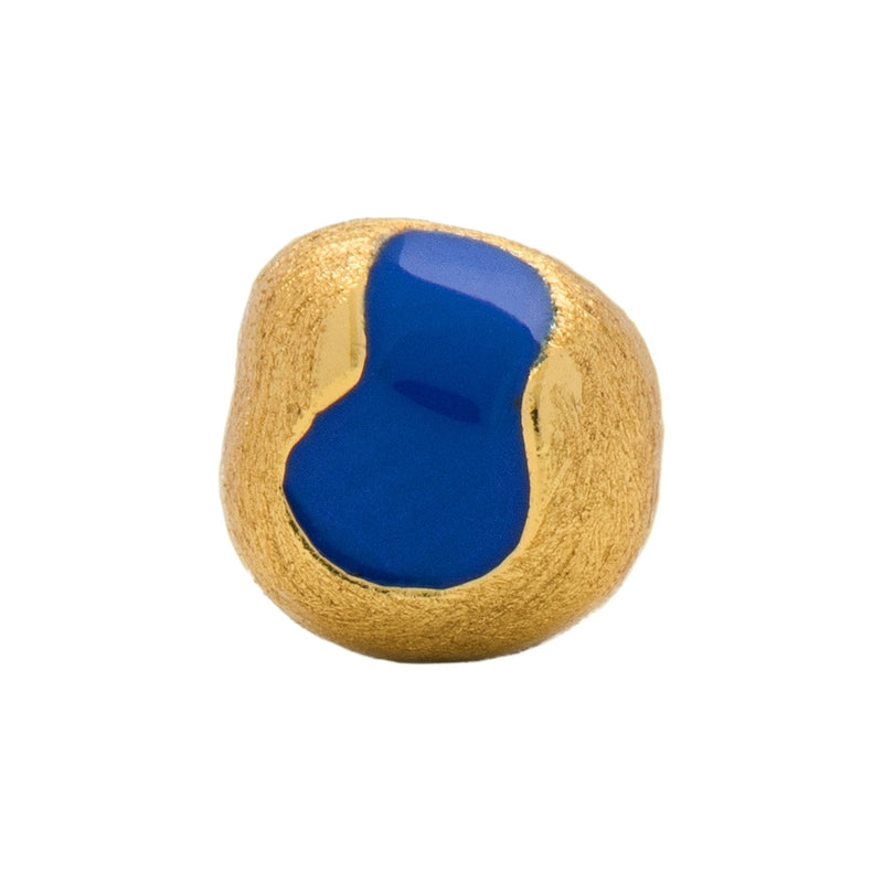 LULU Copenhagen Magic Stone 1 stück vergoldet Ear stud, 1 pcs Dazzling Blue