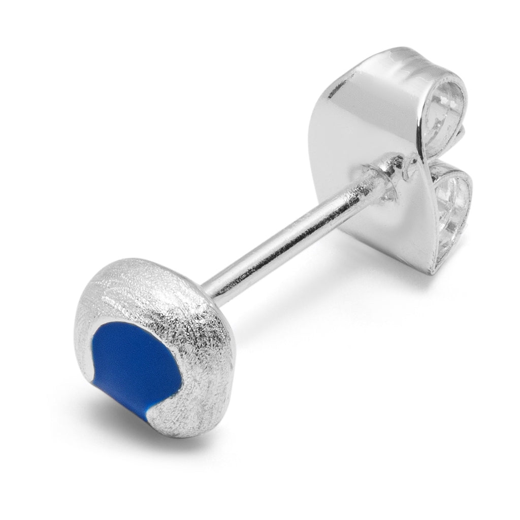 LULU Copenhagen Magic Stone Ohrring 1 stück versilbert Ear stud, 1 pcs Dazzling Blue