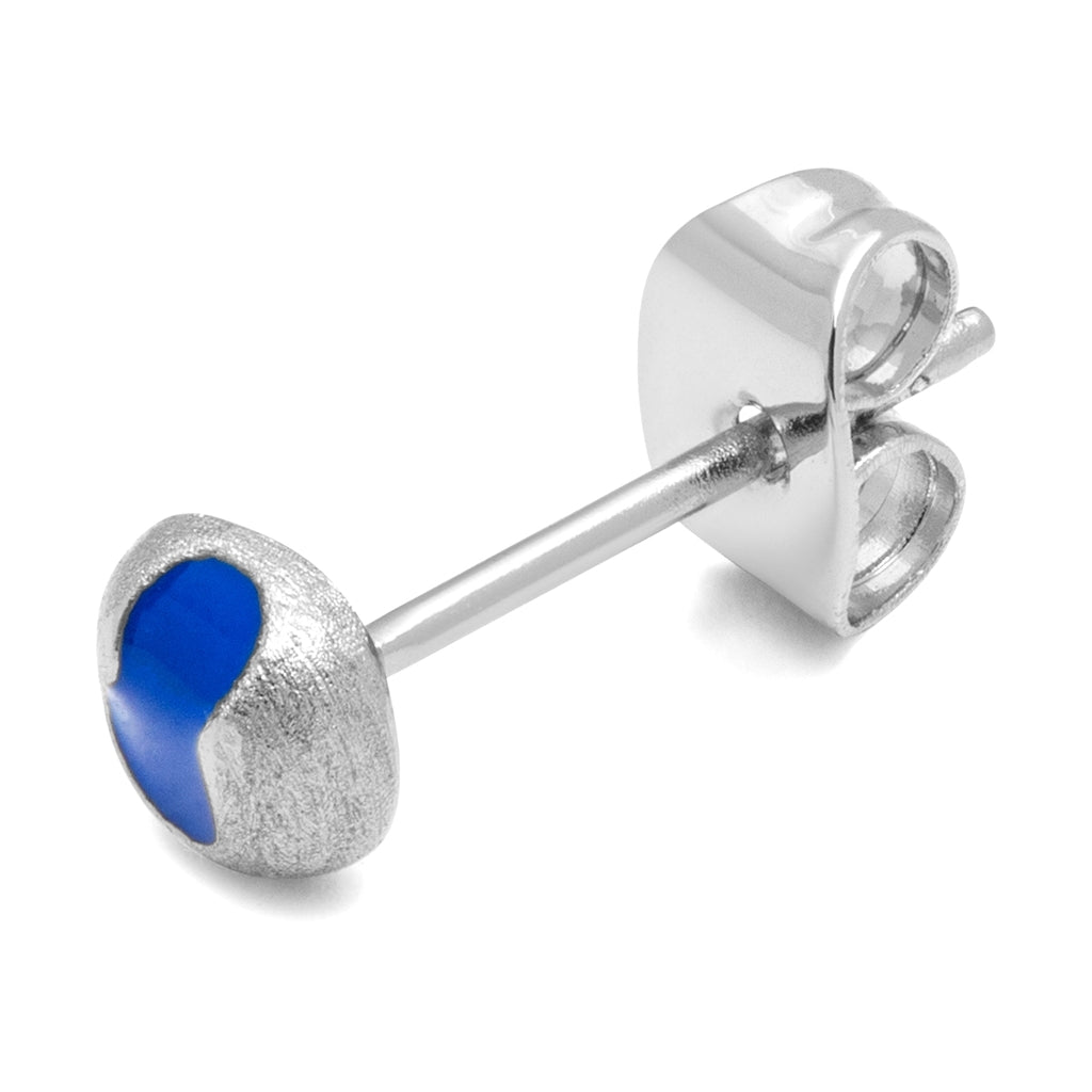 LULU Copenhagen Magic Stone Ohrring 1 stück versilbert Ear stud, 1 pcs Dazzling Blue