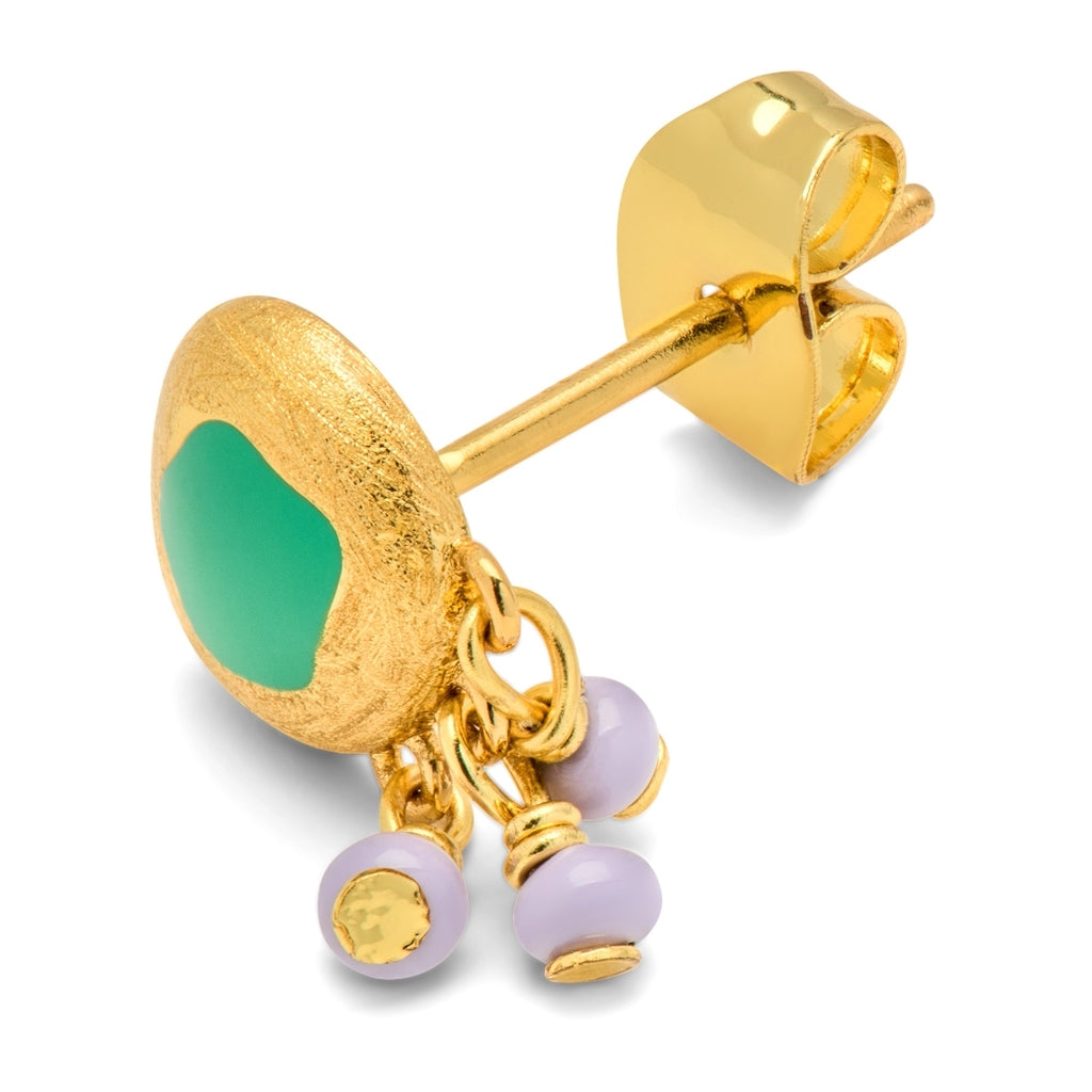 LULU Copenhagen Magic Stone Charms Ohrring 1 stück Ear stud, 1 pcs Vergoldet