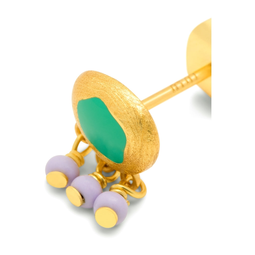 LULU Copenhagen Magic Stone Charms Ohrring 1 stück Ear stud, 1 pcs Vergoldet