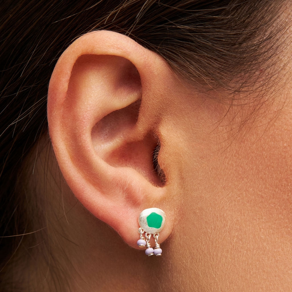 LULU Copenhagen Magic Stone Charms Ohrring 1 stück Ear stud, 1 pcs Silver Plated