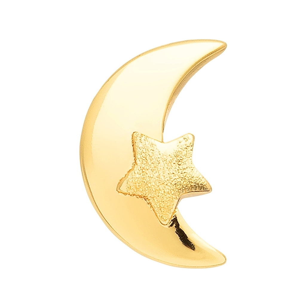 LULU Copenhagen Moon & Star Ohrring 1 stück Ear stud, 1 pcs Vergoldet