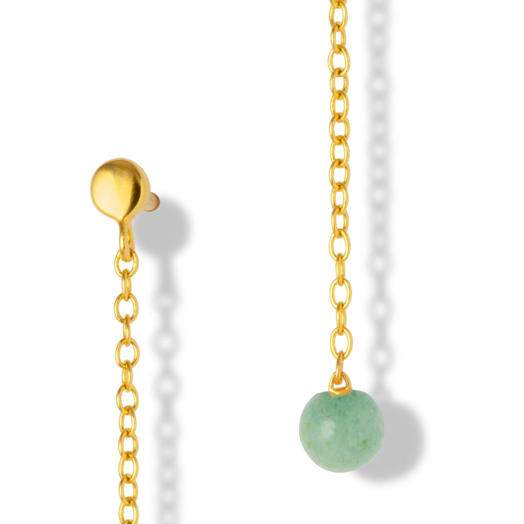 LULU Copenhagen Natural Stone Chain Ohrring 1 stück Ear stud, 1 pcs