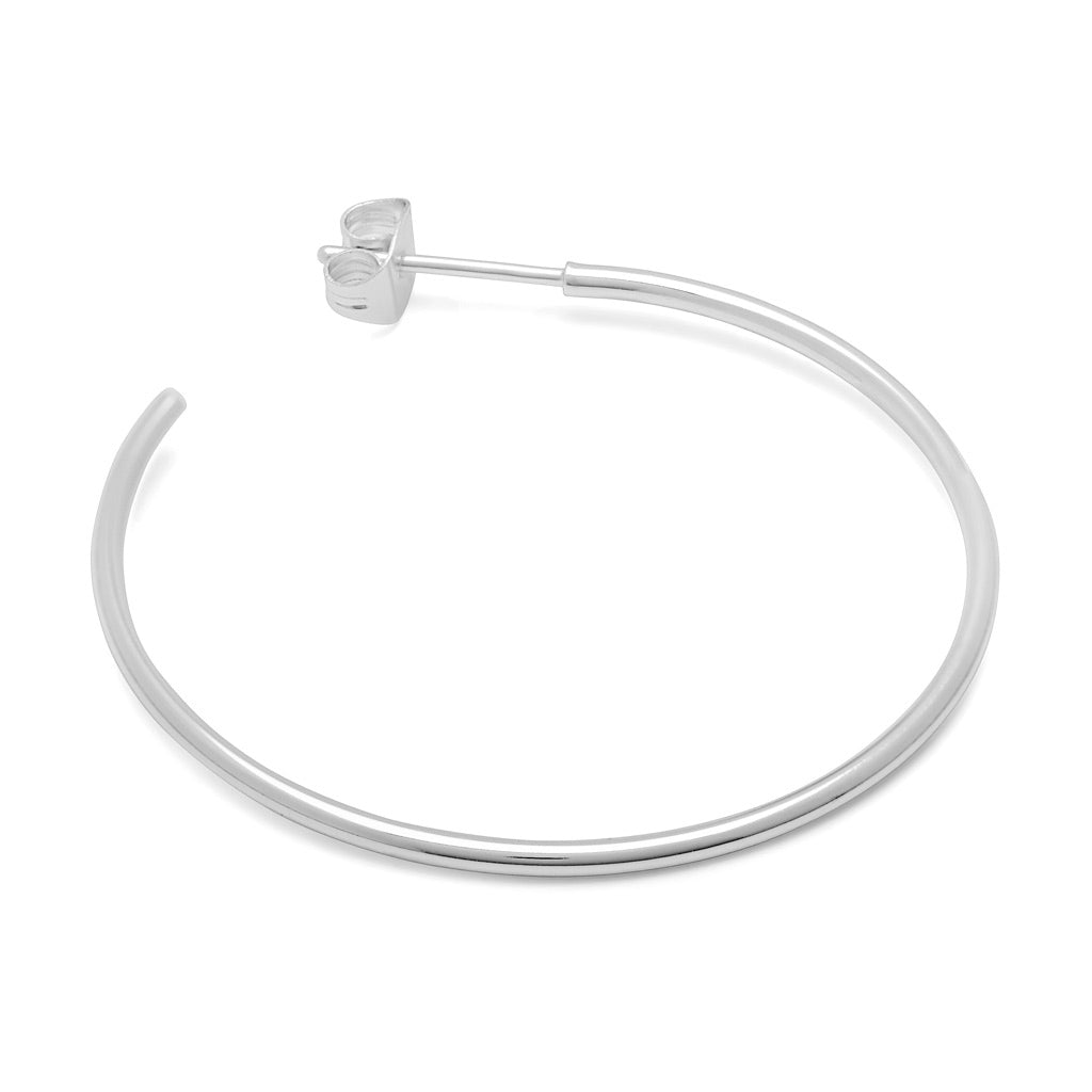 LULU Copenhagen Non Hoops Large paar glänzend Hoops Silver Plated