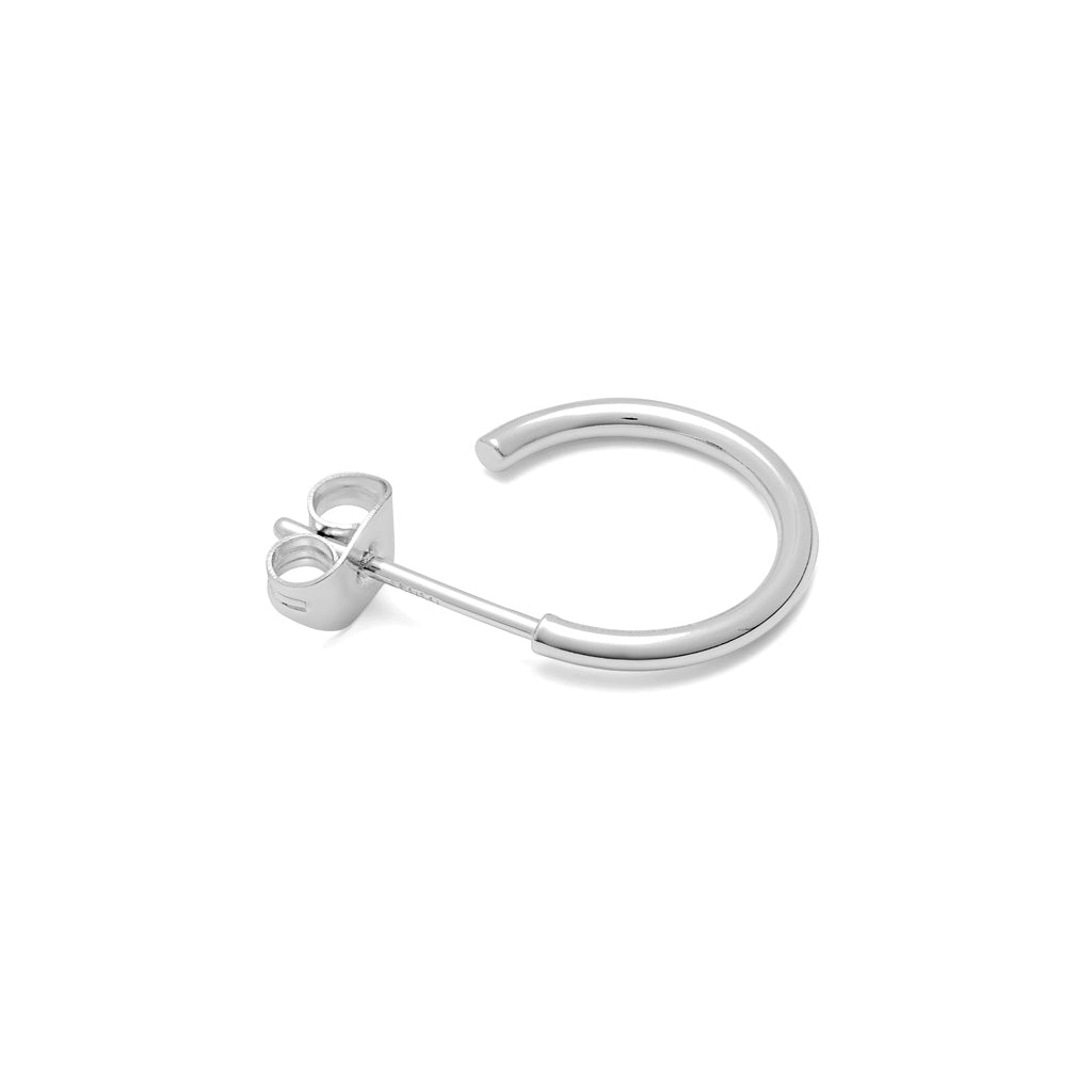 LULU Copenhagen Non Hoops Small paar glänzend Hoops Silver Plated