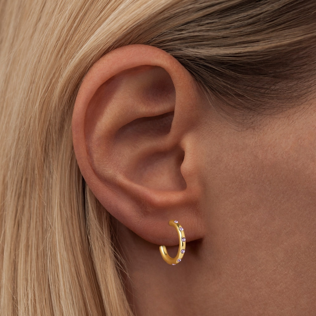 LULU Copenhagen OMG Creolen Small paar vergoldetes Hoops