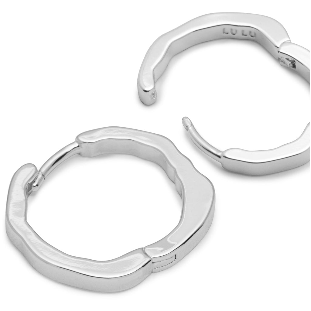 LULU Copenhagen Organic Hoops Paar Hoops Silver Plated