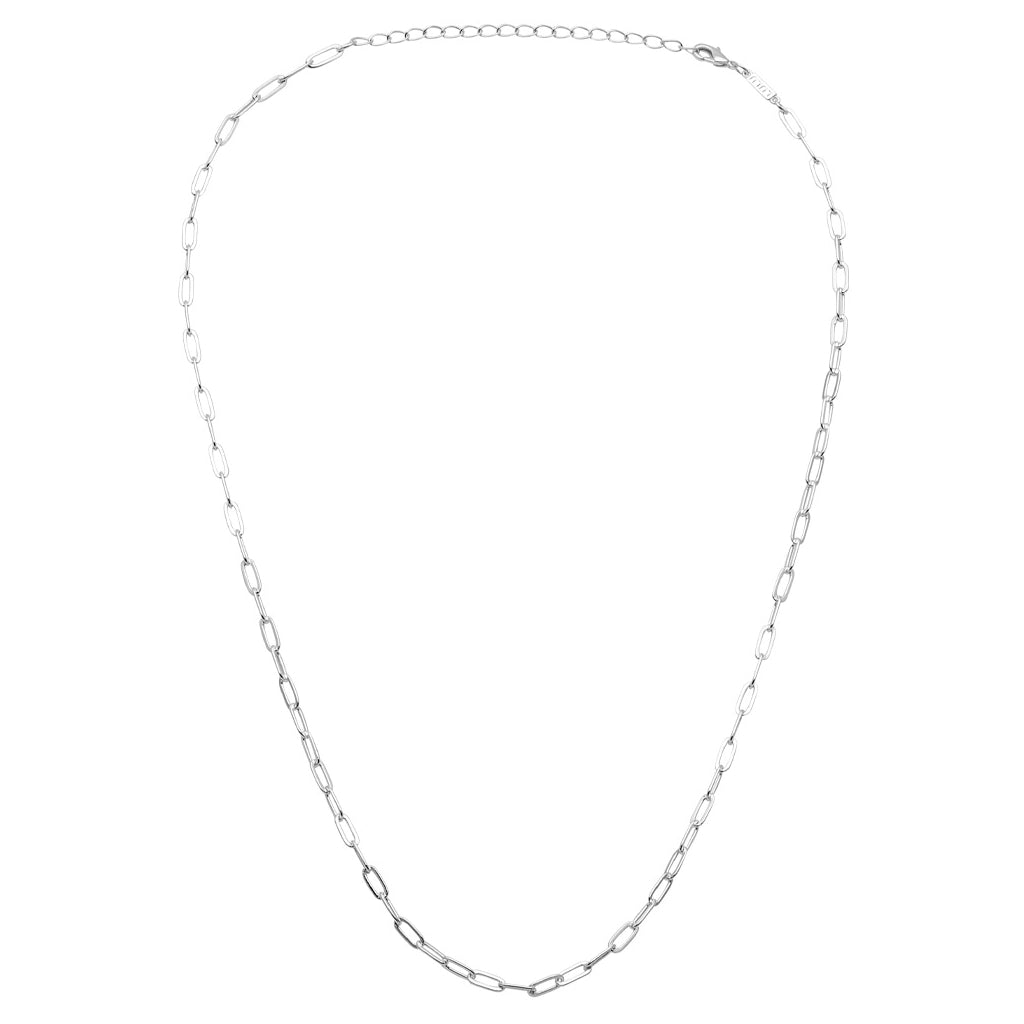 LULU Copenhagen Paperclip Halskette Lang versilbert Necklaces Silver Plated