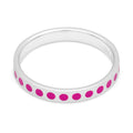 Pattern Ring silber - Electric Fuchsia Pink