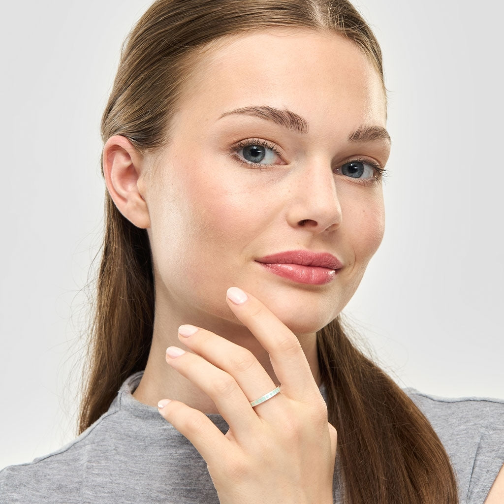 LULU Copenhagen Pattern Ring silber Rings Minze