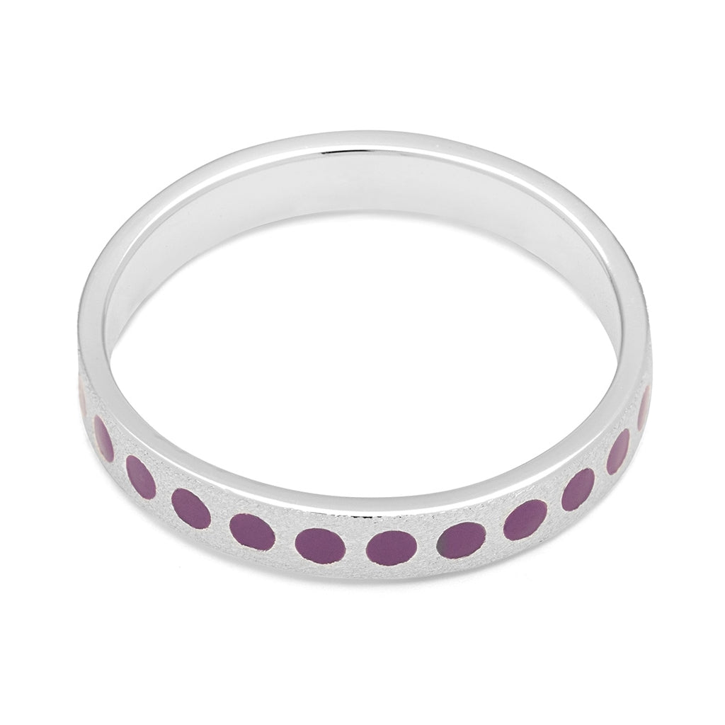 LULU Copenhagen Pattern Ring silber Rings Purple Harvest