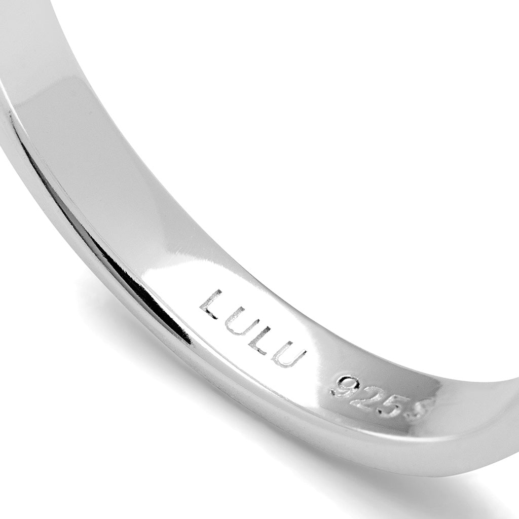 LULU Copenhagen Pattern Ring silber Rings Skyride Blue