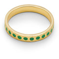 Pattern Ring vergoldet - Hellgrün