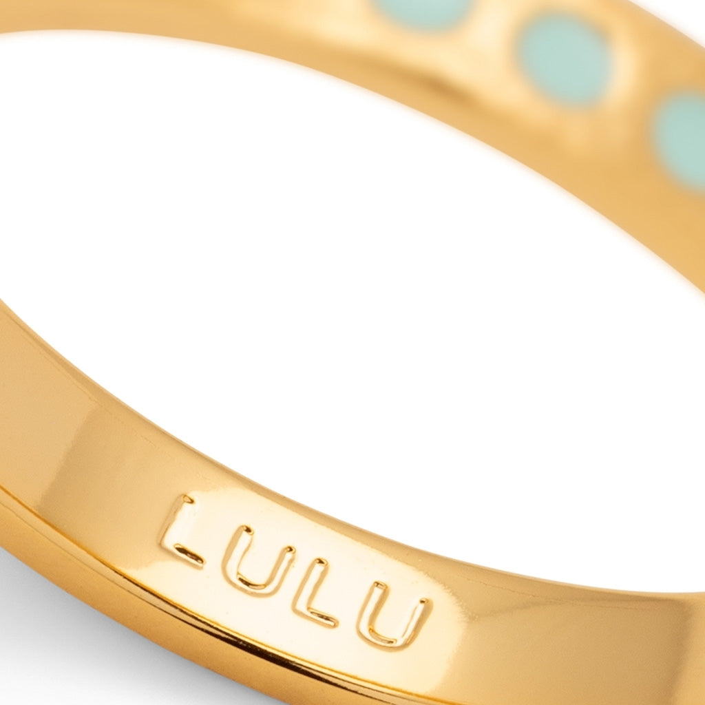 LULU Copenhagen Pattern Ring vergoldet Rings Minze
