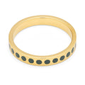 Pattern Ring vergoldet - North Sea Green