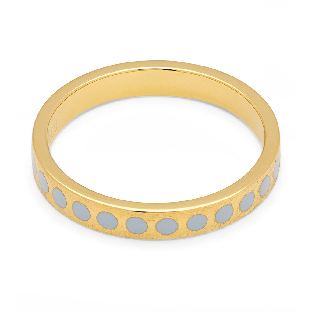 LULU Copenhagen Pattern Ring vergoldet Rings Skyride Blue