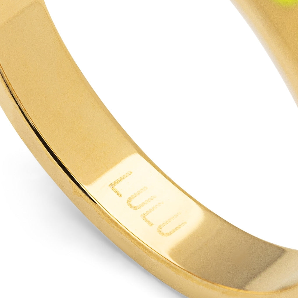 LULU Copenhagen Pattern Ring vergoldet Rings Wild Lime