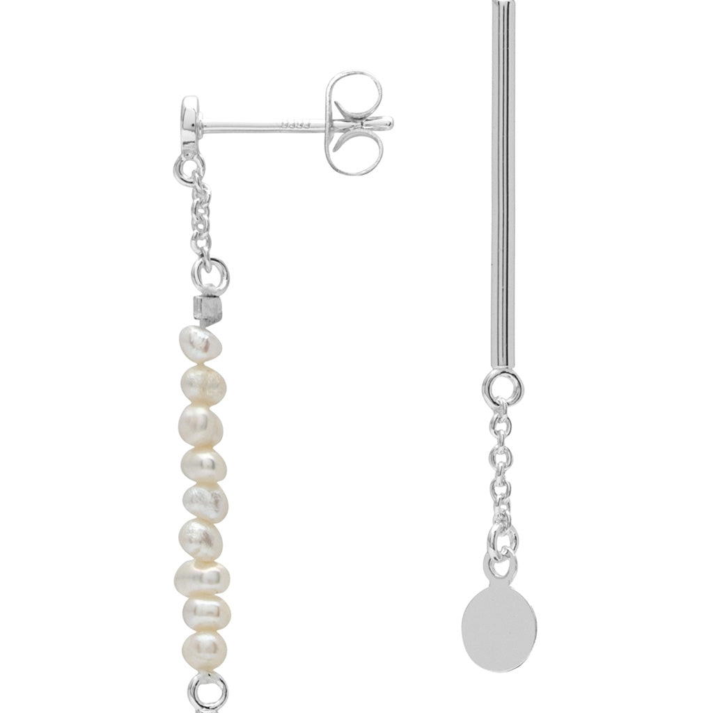 LULU Copenhagen Pearls & Pin 1 stück Ear stud, 1 pcs Silver Plated