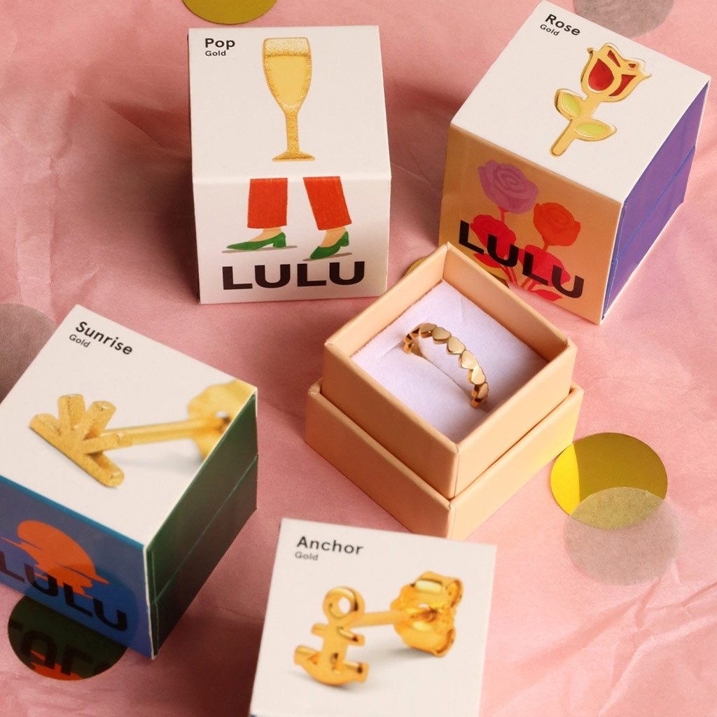 LULU Copenhagen Rose Ohrring 1 stück Ear stud, 1 pcs Vergoldet