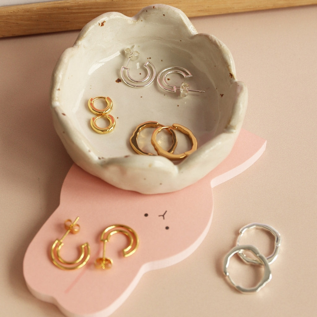 LULU Copenhagen Shape Hoops Paar Hoops Vergoldet