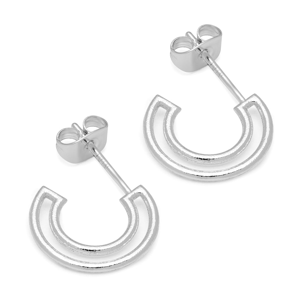 LULU Copenhagen Shape Hoops Paar Hoops Silver Plated