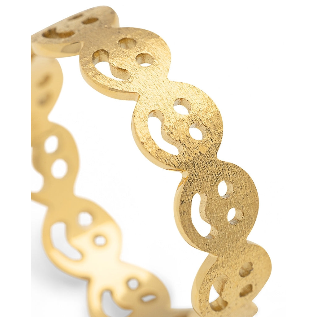 LULU Copenhagen Smile Ring Rings Vergoldet