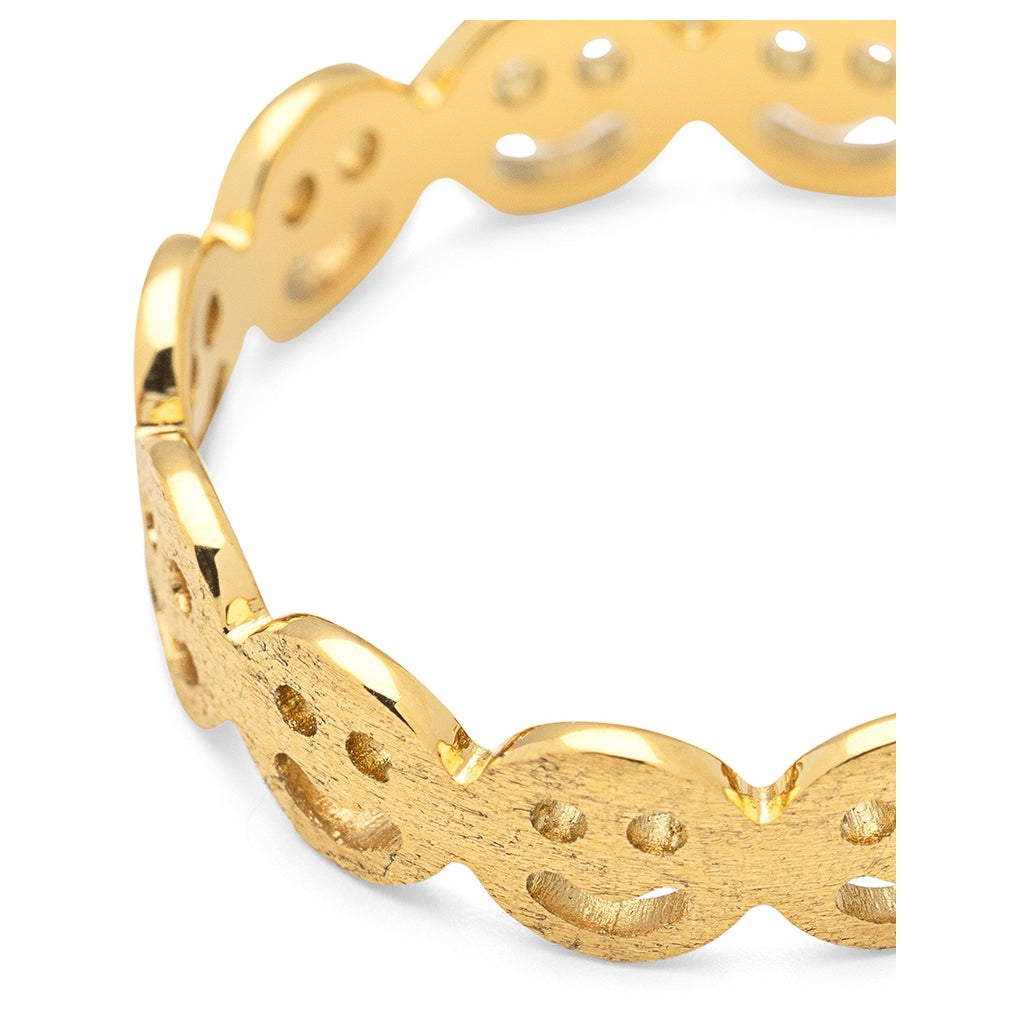 LULU Copenhagen Smile Ring Rings Vergoldet