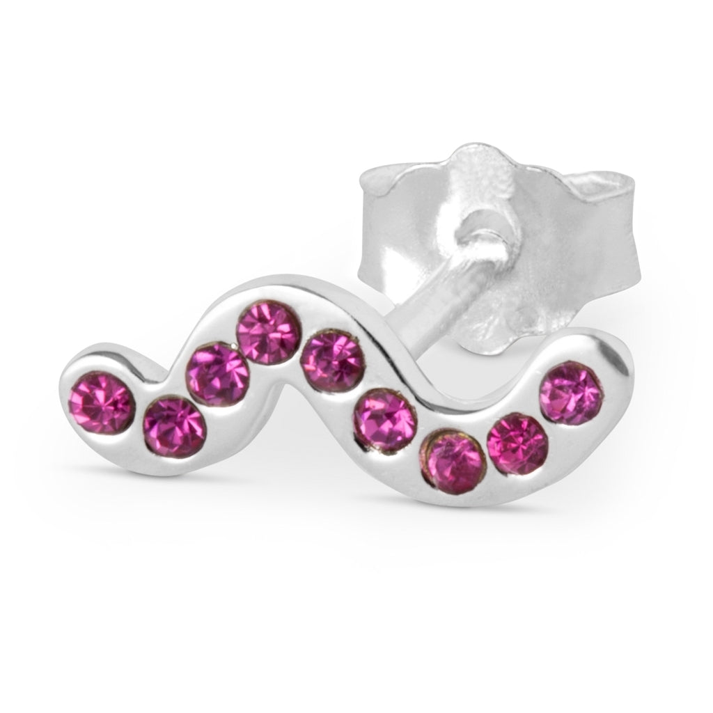 LULU Copenhagen Snaky Ohrring 1 stück versilbert Ear stud, 1 pcs Pink