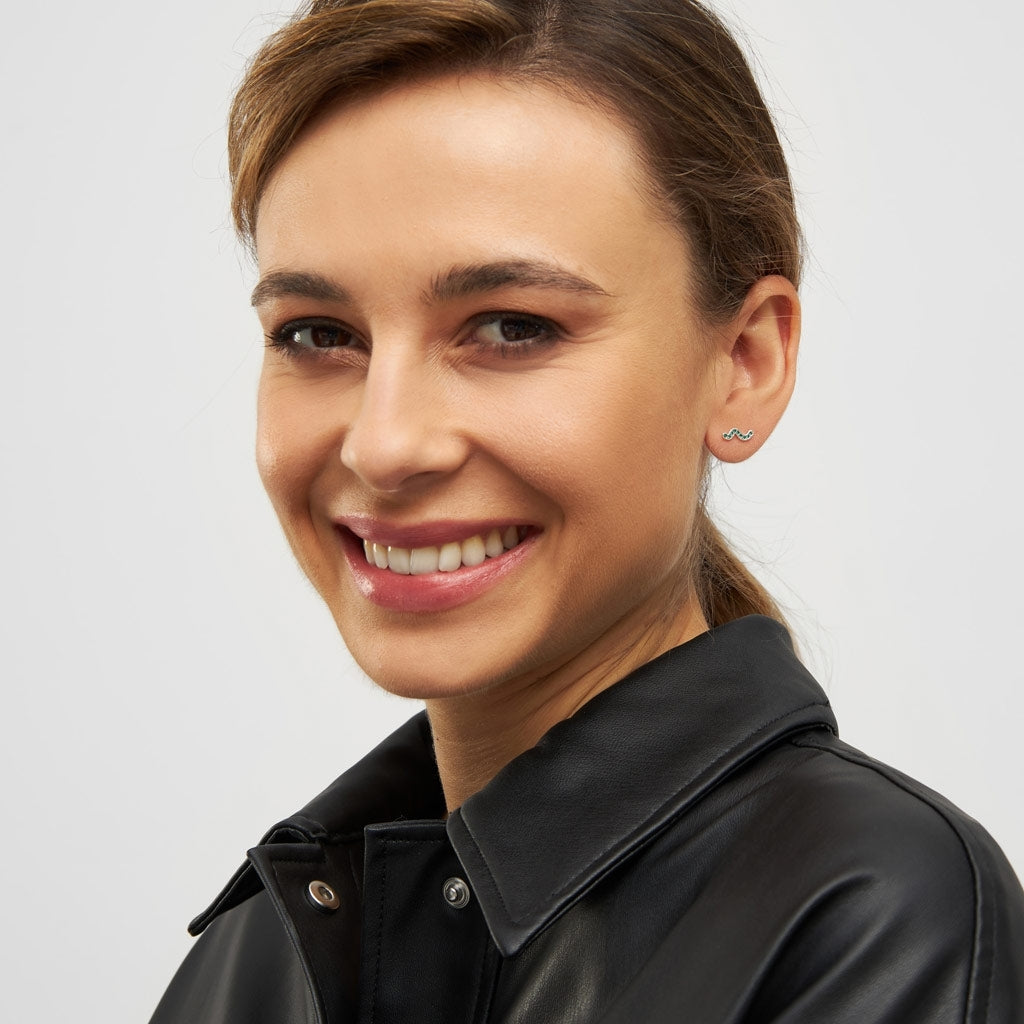 LULU Copenhagen Snaky Ohrring 1 stück Ear stud, 1 pcs Grün